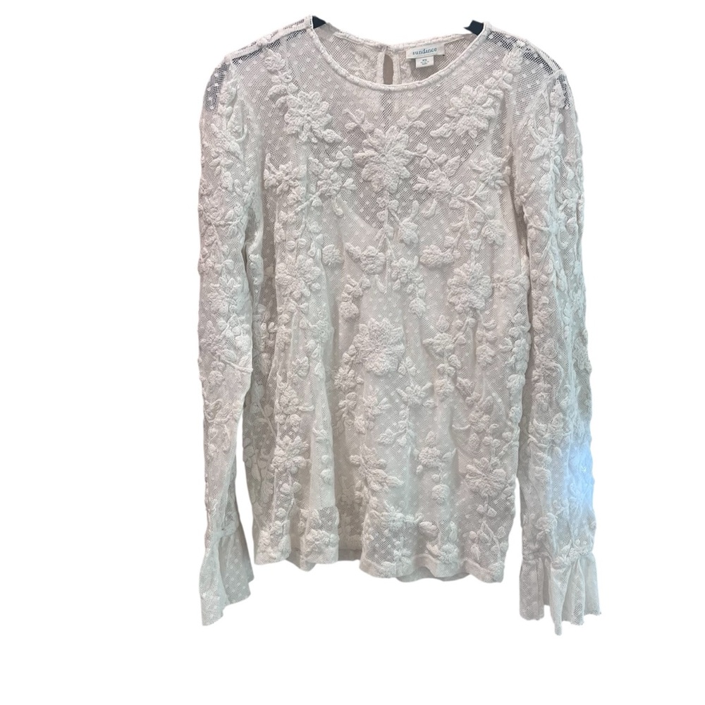 Sundance Cream Lace Boho Cotton Top Tank Top Liner Size XS